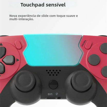 Controle Sem Fio GAMINJA P48 com Giroscópio de Seis Eixos para PS4, PS3 e PC