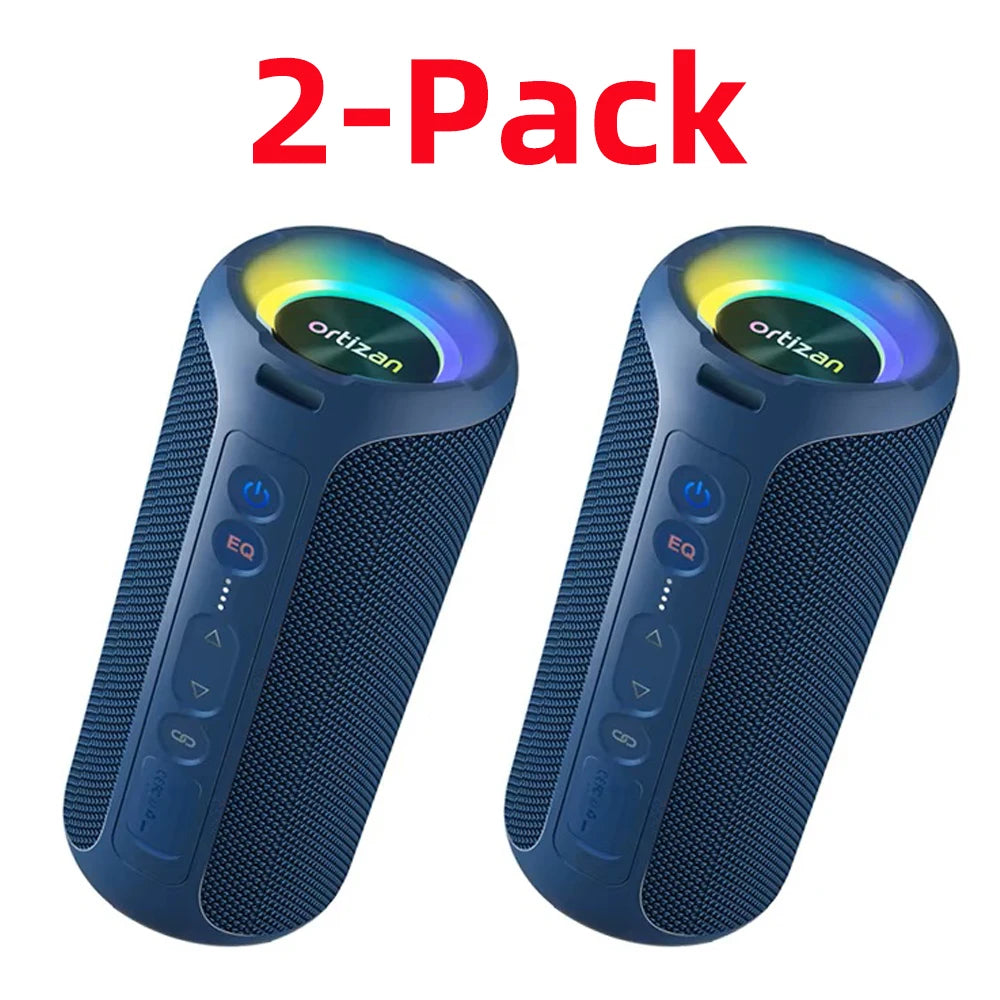 Caixa de Som Ortizan Bluetooth 40W com Bass Potente - À Prova d'Água IP7