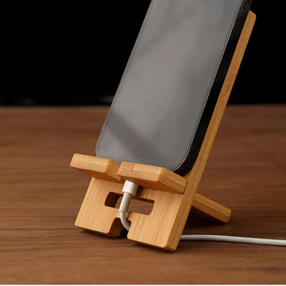 Suporte de Mesa de Madeira para Smartphone - Suporte Prático e Estiloso