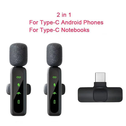 Microfone Lavalier Sem Fio com Bateria Recarregável de 80mAh - Ideal para Streaming, Vlogs e Gravações de Voz