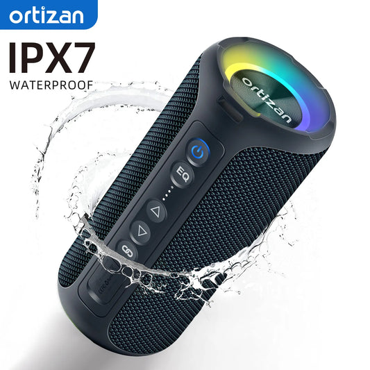 Caixa de Som Ortizan Bluetooth 40W com Bass Potente - À Prova d'Água IP7