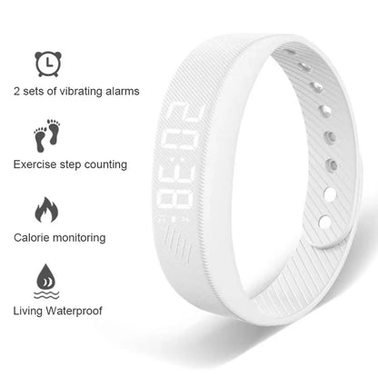 Pulseira Inteligente LED Digital à Prova D'Água com Monitor de Corrida e Alarme Vibratório