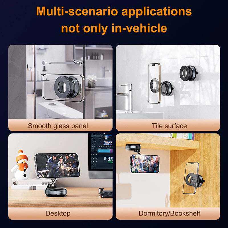 Suporte Magnético para Celular com Design Dobrável - Montagem 360° Ajustável para Carro