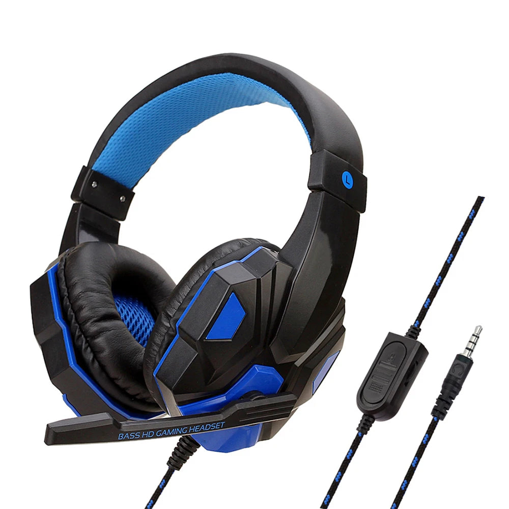 Fone de Ouvido Gamer com Microfone 3.5MM - Conexão com PC, PS4, Xbox One e Switch