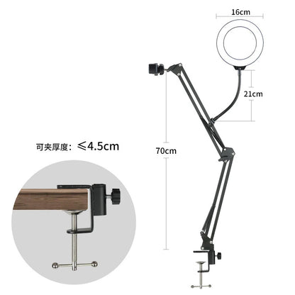 Tripé de Mesa para Celular com Luz de Anel