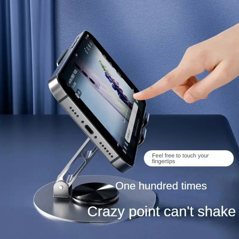 Suporte para Celular em Alumínio com Rotação 360° - Design Dobrável e Estável