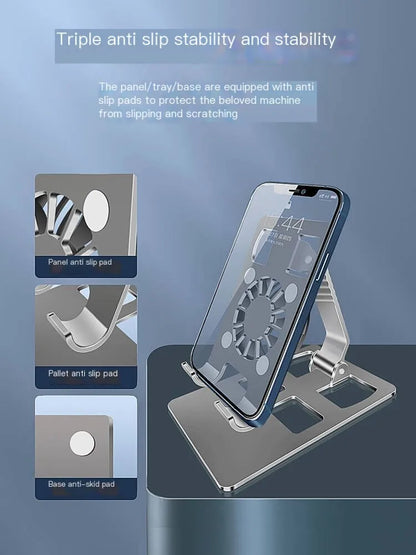 Suporte Universal de Metal para Celular com Ventiladores de Resfriamento - Mini Suporte Ajustável 360°