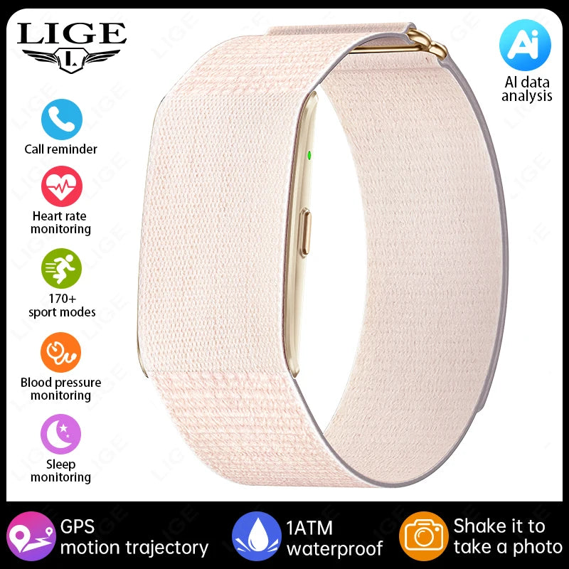 Pulseira Inteligente GPS com Monitor de Saúde e Lembrete de Chamadas