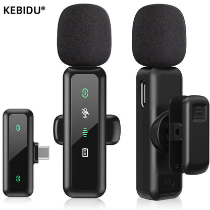 Microfone Lavalier Sem Fio com Bateria Recarregável de 80mAh - Ideal para Streaming, Vlogs e Gravações de Voz