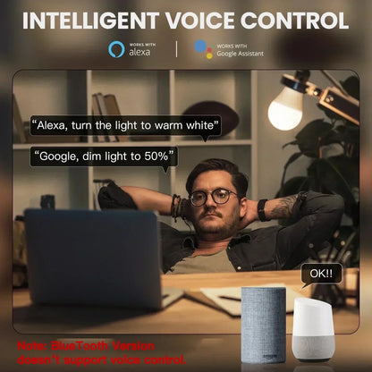 Lâmpada Inteligente TNCE Tuya E27 - Controle Total com Bluetooth, WIFI e Zigbee