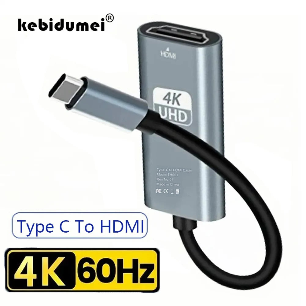 Adaptador Type C para HDMI 4K 60Hz - Converta Seu Dispositivo com Estilo