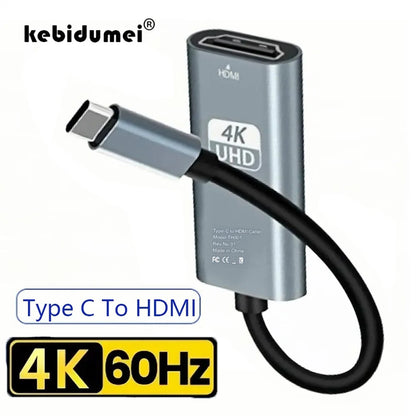Adaptador Type C para HDMI 4K 60Hz - Converta Seu Dispositivo com Estilo