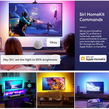 Fita de LED Neon RGB WiFi Homekit - 1m, 2m, 3m e 5m