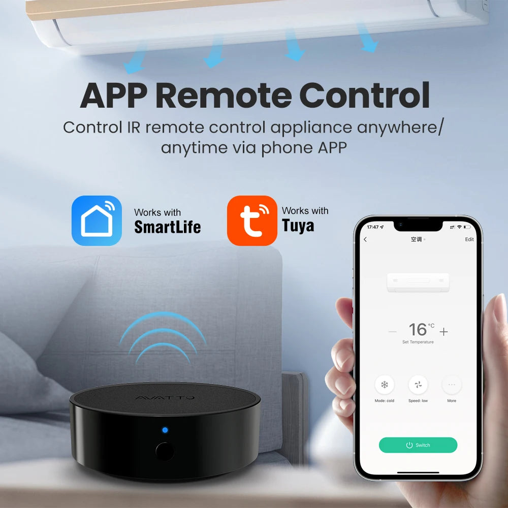 Controle Remoto Infravermelho Avatto Tuya Wi-Fi