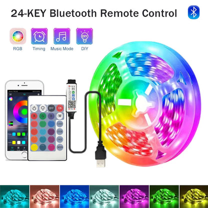 Fita de LED RGB Tuya WIFI - Iluminação Flexível para Ambientes
