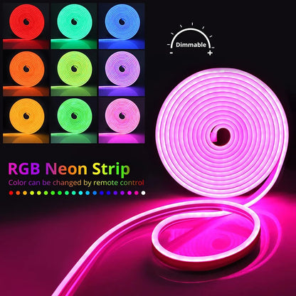 Fita de LED Neon TUYA 5V com Controle por App e Sincronização Musical