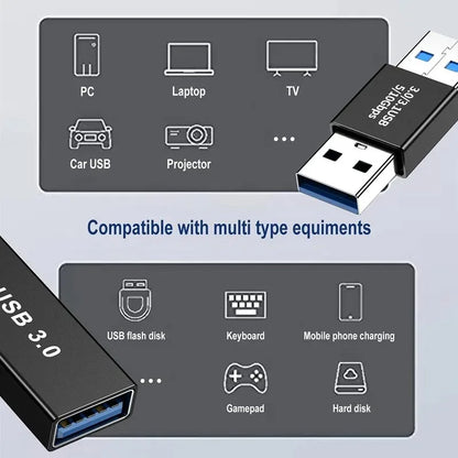 Adaptador Universal USB 3.0 OTG Type C - Conector USB C Masculino para USB-A Masculino e Feminino