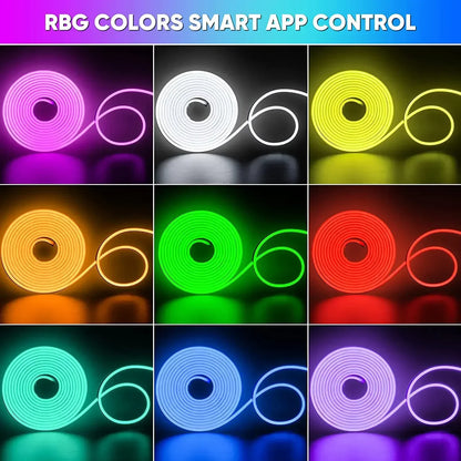 Fita LED Neon RGB à Prova d'Água - 1/2/3/5M com Controle Remoto Tuya