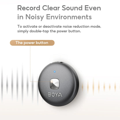 Microfone Lavalier Sem Fio BOYA Omic - Ideal para Vídeos e Transmissões ao Vivo