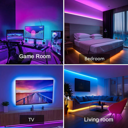 Fitas de LED com Sincronização Musical - Iluminação Inteligente para Ambientes