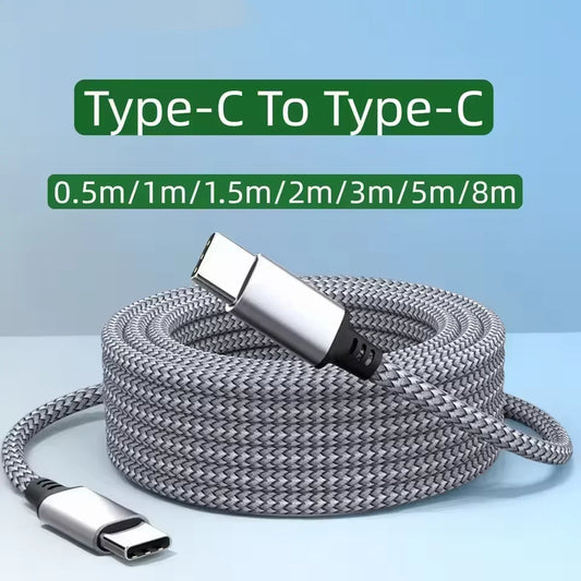 Cabo USB-C para USB-C 60W PD - Carregamento Rápido e Durável