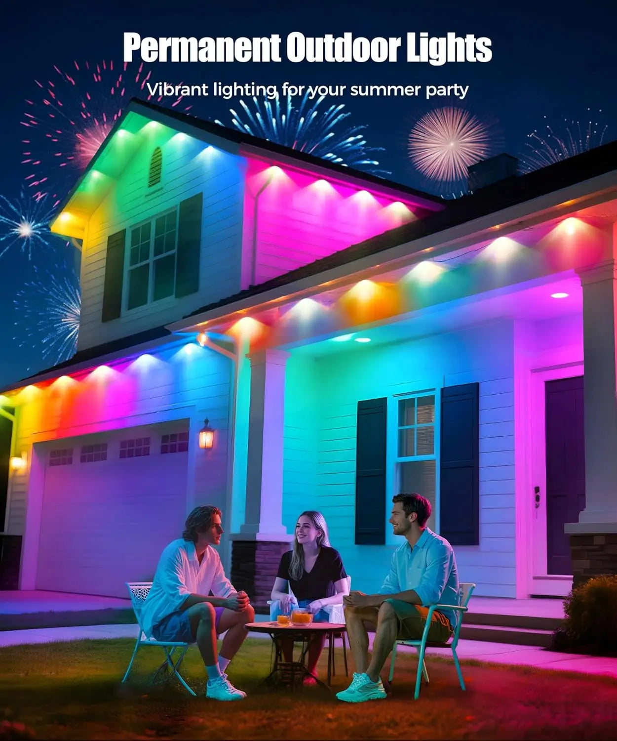 Fitas de Luz LED RGB de 60M com Controle Remoto e App - Iluminação Perfeita para Festas e Decorações