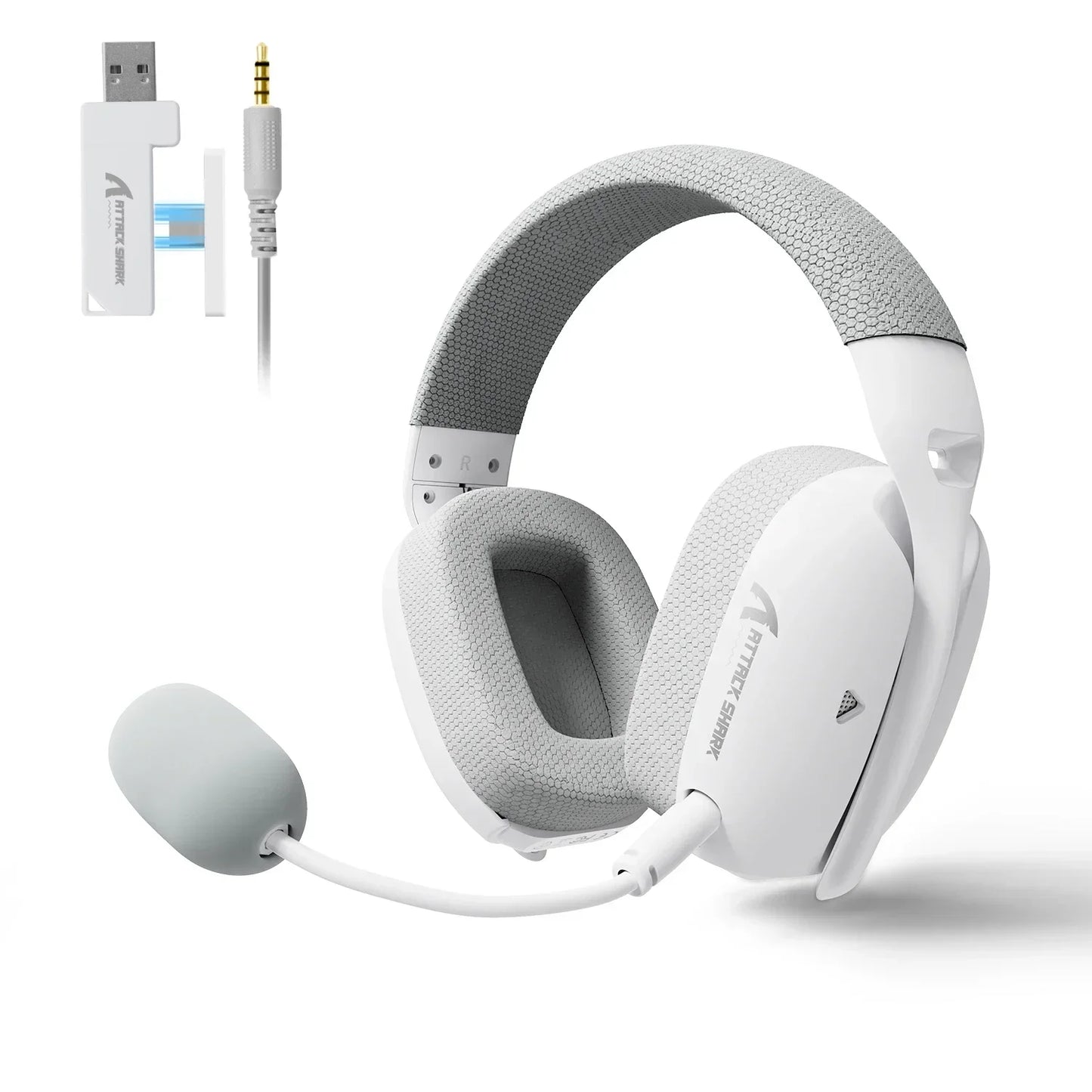 Fone de Ouvido Gamer Wireless Attack Shark L80PRO - Conectividade 2.4G/BT/Com Fio
