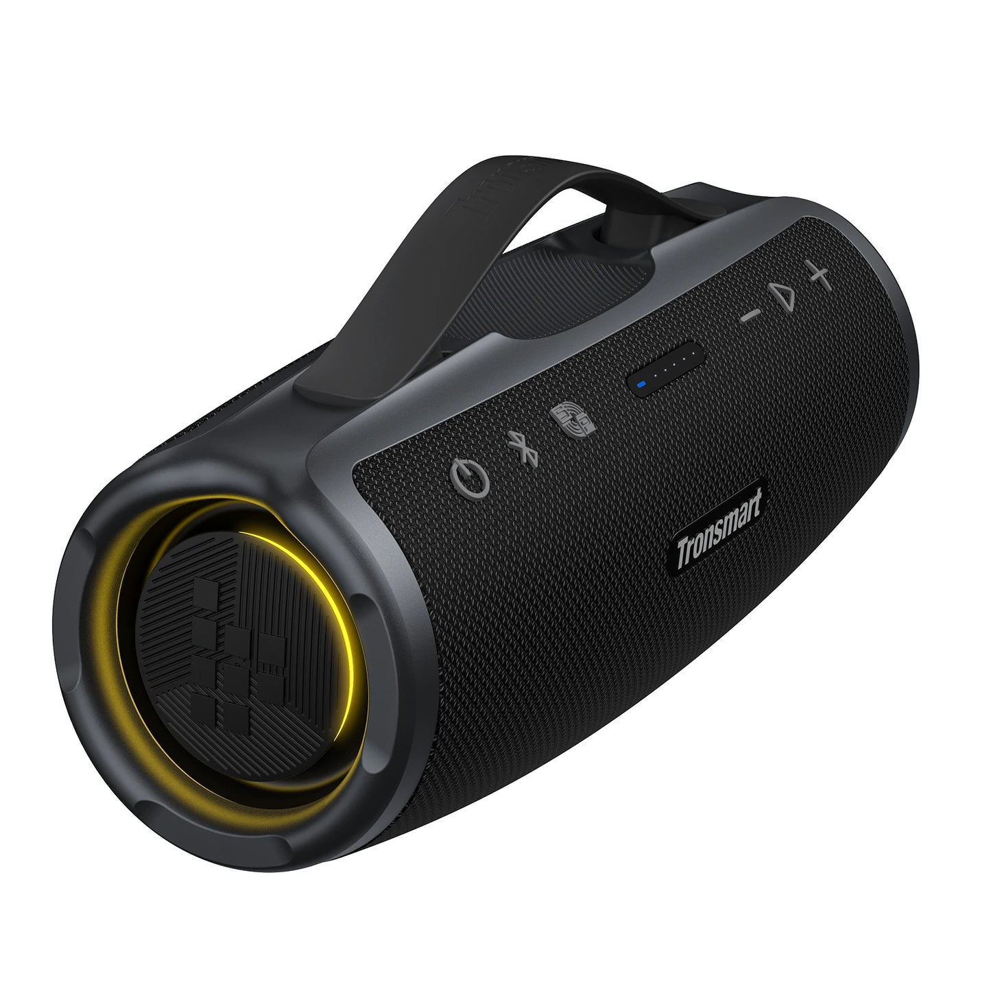 Caixa de Som Bluetooth Tronsmart Mirtune S100 - Potência de 50W, Impermeável IPX7, Alça Retrátil e Powerbank Integrado