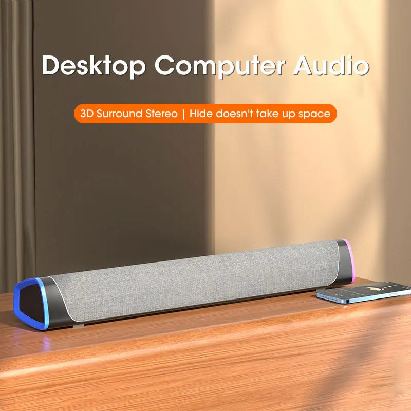 Barra de Som 4D com Subwoofer Bluetooth para Macbook e Notebooks