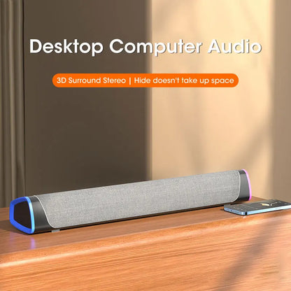 Barra de Som 4D com Subwoofer Bluetooth para Macbook e Notebooks