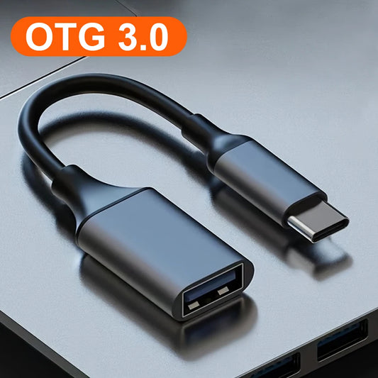 Adaptador USB C OTG - Converta Type C Masculino para USB 3.0 Feminino