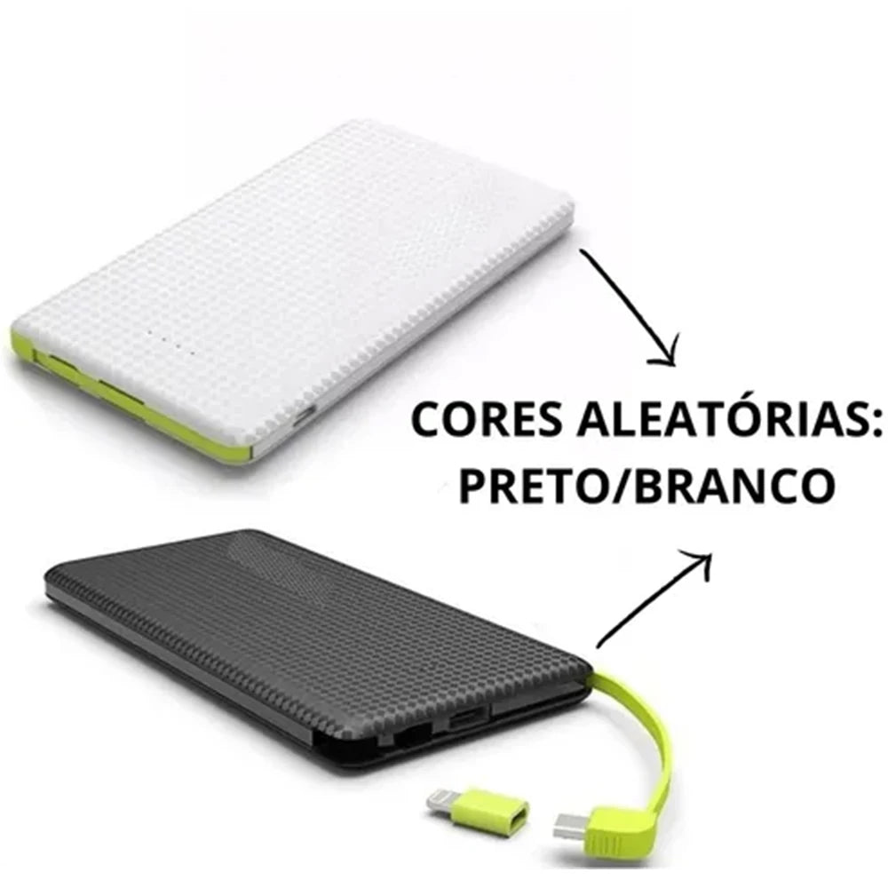 Power Bank 10000mAh: Carregador Portátil Compacto e Leve