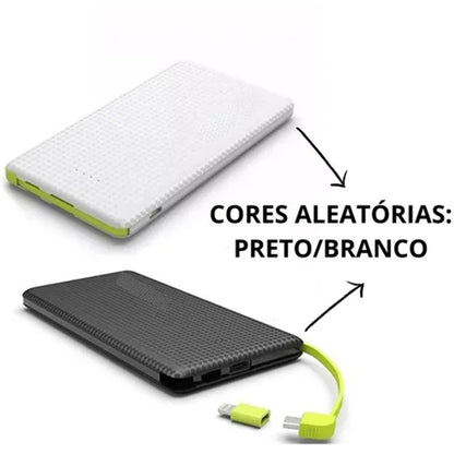 Power Bank 10000mAh: Carregador Portátil Compacto e Leve