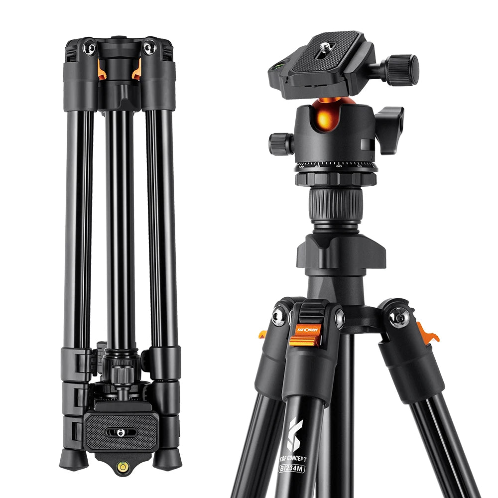 Tripé Portátil K&F CONCEPT para Câmeras - Ideal para Vlogs