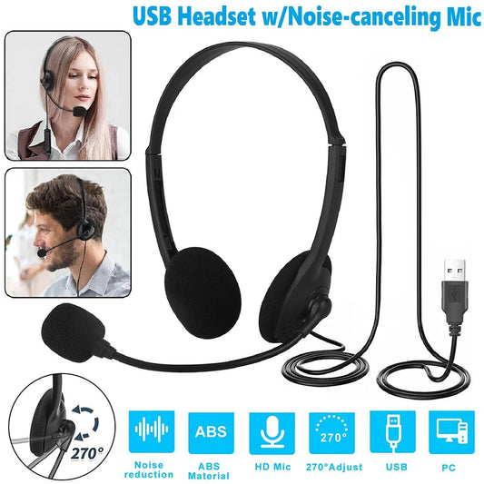 Fones de Ouvido com Cancelamento de Ruído para Gaming - Microfone USB
