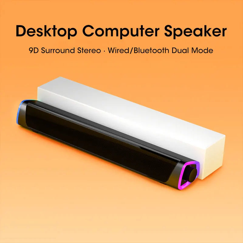 Barra de Som 4D com Subwoofer Bluetooth para Macbook e Notebooks