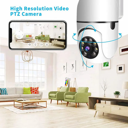 Câmera IP Tuya WiFi 1080P HD com Áudio Bidirecional e Visão Noturna
