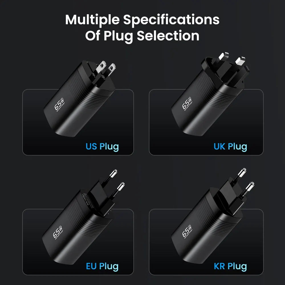 Carregador ASOMETECH GaN USB Type C 65W - Potência e Versatilidade para Seus Dispositivos