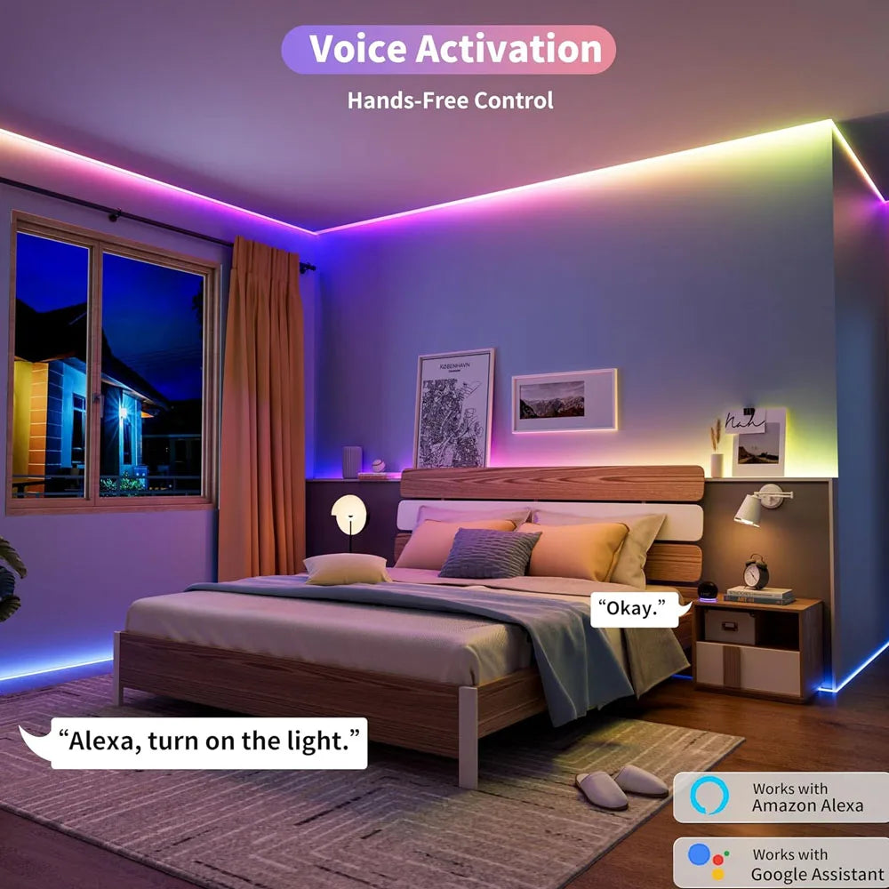 Fita LED RGBIC COB WiFi 12V - Iluminação Inteligente para Seu Ambiente