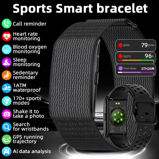 Pulseira Inteligente GPS com Monitor de Saúde e Lembrete de Chamadas