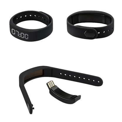 Pulseira Inteligente LED Digital à Prova D'Água com Monitor de Passos e Alarme Vibratório