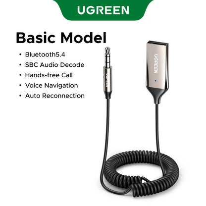 Adaptador Bluetooth UGREEN 6.0 - Conexão Sem Fios para Seu Carro