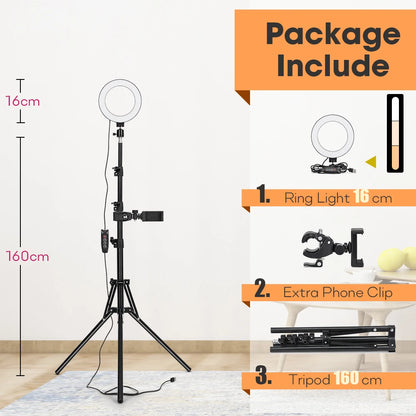 Tripé com Luz de Anel LED para Câmera e Smartphone - Iluminação Perfeita para Suas Fotos e Vídeos