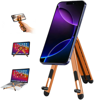 Suporte Magnético Ajustável em Liga de Alumínio - 3 em 1 para Celular, Tablet e Laptop