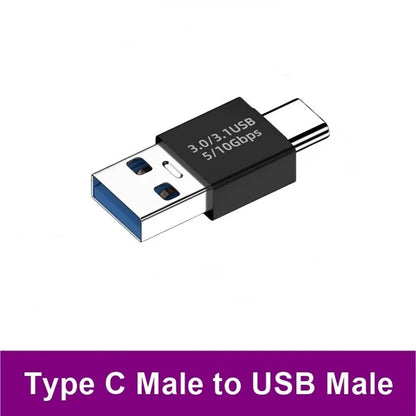 Adaptador Universal USB 3.0 OTG Type C - Conector USB C Masculino para USB-A Masculino e Feminino