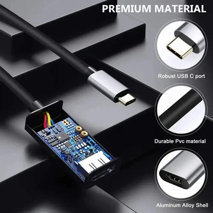 Adaptador Type C para HDMI 4K 60Hz - Converta Seu Dispositivo com Estilo