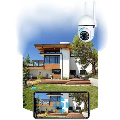 Câmera de Monitoramento Sem Fio A7 360° com Intercomunicador - Segurança Residencial 1080P