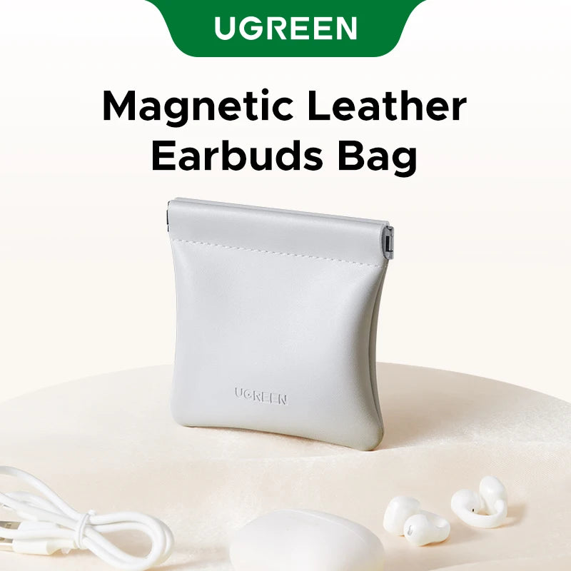 Estojo Magnético de Couro UGREEN para Fones de Ouvido Bluetooth