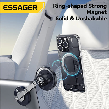 Suporte Veicular Magnético para Carregador Sem Fio Essager 15W - Praticidade e Estilo para Seu iPhone