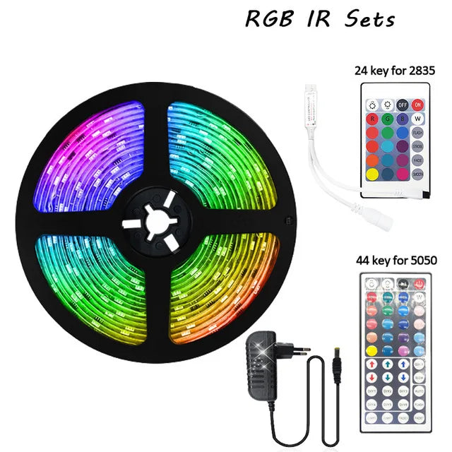Fita de LED Auto-Adesiva 12V RGB com Wi-Fi e Bluetooth - 5M, 15M e 20M